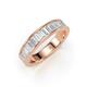 3 - Lisha 0.85 ctw Baguette shape Lab Grown Diamond Women Stackable Wedding Band 