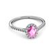 3 - Marnie Desire Pink Sapphire and Diamond Halo Engagement Ring 