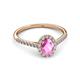 3 - Marnie Desire Pink Sapphire and Diamond Halo Engagement Ring 
