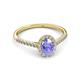3 - Marnie Desire Tanzanite and Diamond Halo Engagement Ring 