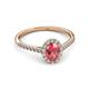 3 - Marnie Desire Pink Tourmaline and Diamond Halo Engagement Ring 