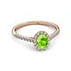 3 - Marnie Desire Peridot and Diamond Halo Engagement Ring 