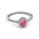 3 - Marnie Desire Rhodolite Garnet and Diamond Halo Engagement Ring 