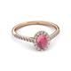 3 - Marnie Desire Rhodolite Garnet and Diamond Halo Engagement Ring 