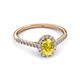 3 - Marnie Desire Yellow Sapphire and Diamond Halo Engagement Ring 