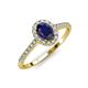 4 - Marnie Desire Blue Sapphire and Diamond Halo Engagement Ring 