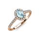 4 - Marnie Desire Aquamarine and Diamond Halo Engagement Ring 