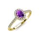 4 - Marnie Desire Amethyst and Diamond Halo Engagement Ring 
