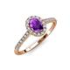 4 - Marnie Desire Amethyst and Diamond Halo Engagement Ring 