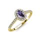4 - Marnie Desire Iolite and Diamond Halo Engagement Ring 