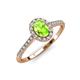 4 - Marnie Desire Peridot and Diamond Halo Engagement Ring 