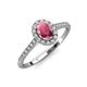 4 - Marnie Desire Rhodolite Garnet and Diamond Halo Engagement Ring 