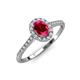 4 - Marnie Desire Ruby and Diamond Halo Engagement Ring 