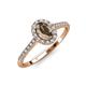 4 - Marnie Desire Smoky Quartz and Diamond Halo Engagement Ring 