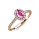 4 - Marnie Desire Pink Sapphire and Diamond Halo Engagement Ring 