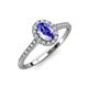4 - Marnie Desire Tanzanite and Diamond Halo Engagement Ring 