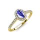 4 - Marnie Desire Tanzanite and Diamond Halo Engagement Ring 