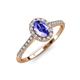4 - Marnie Desire Tanzanite and Diamond Halo Engagement Ring 