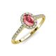 4 - Marnie Desire Pink Tourmaline and Diamond Halo Engagement Ring 