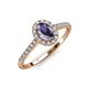 4 - Marnie Desire Iolite and Diamond Halo Engagement Ring 
