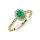 4 - Marnie Desire Emerald and Diamond Halo Engagement Ring 