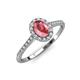 4 - Marnie Desire Pink Tourmaline and Diamond Halo Engagement Ring 