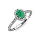 4 - Marnie Desire Emerald and Diamond Halo Engagement Ring 