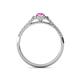 5 - Marnie Desire Pink Sapphire and Diamond Halo Engagement Ring 