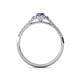 5 - Marnie Desire Tanzanite and Diamond Halo Engagement Ring 