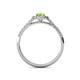 5 - Marnie Desire Peridot and Diamond Halo Engagement Ring 