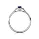 5 - Marnie Desire Blue Sapphire and Lab Grown Diamond Halo Engagement Ring 