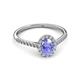 3 - Marnie Desire Tanzanite and Lab Grown Diamond Halo Engagement Ring 