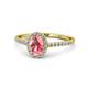 1 - Marnie Desire Pink Tourmaline and Lab Grown Diamond Halo Engagement Ring 