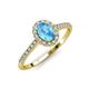 4 - Marnie Desire Blue Topaz and Lab Grown Diamond Halo Engagement Ring 