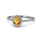 1 - Marnie Desire Citrine and Lab Grown Diamond Halo Engagement Ring 