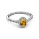 3 - Marnie Desire Citrine and Lab Grown Diamond Halo Engagement Ring 