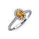 4 - Marnie Desire Citrine and Lab Grown Diamond Halo Engagement Ring 