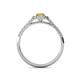 5 - Marnie Desire Citrine and Lab Grown Diamond Halo Engagement Ring 
