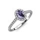 4 - Marnie Desire Iolite and Lab Grown Diamond Halo Engagement Ring 