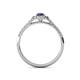 5 - Marnie Desire Iolite and Lab Grown Diamond Halo Engagement Ring 