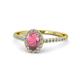 1 - Marnie Desire Rhodolite Garnet and Lab Grown Diamond Halo Engagement Ring 