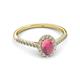 3 - Marnie Desire Rhodolite Garnet and Lab Grown Diamond Halo Engagement Ring 