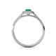 5 - Marnie Desire Emerald and Lab Grown Diamond Halo Engagement Ring 