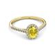 3 - Marnie Desire Yellow Sapphire and Lab Grown Diamond Halo Engagement Ring 