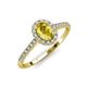 4 - Marnie Desire Yellow Sapphire and Lab Grown Diamond Halo Engagement Ring 