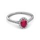 3 - Marnie Desire Ruby and Lab Grown Diamond Halo Engagement Ring 