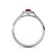 5 - Marnie Desire Ruby and Lab Grown Diamond Halo Engagement Ring 