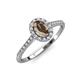 4 - Marnie Desire Smoky Quartz and Lab Grown Diamond Halo Engagement Ring 