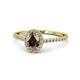 1 - Marnie Desire Smoky Quartz and Lab Grown Diamond Halo Engagement Ring 