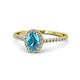 1 - Marnie Desire London Blue Topaz and Lab Grown Diamond Halo Engagement Ring 
